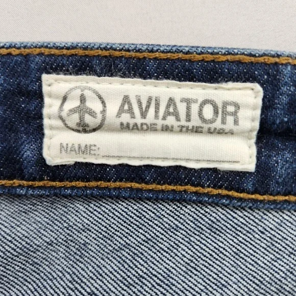 Aviator Mens Jeans Best Travel Stretch Size 32 (32x27) Blue Denim - Picture 3 of 10